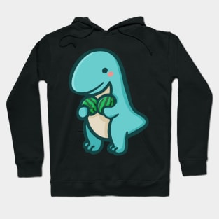 T-Rex with melons, Derpy Dino, Dinosaur Hoodie